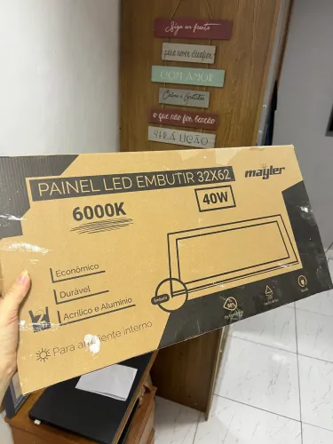 Painel led de embutir