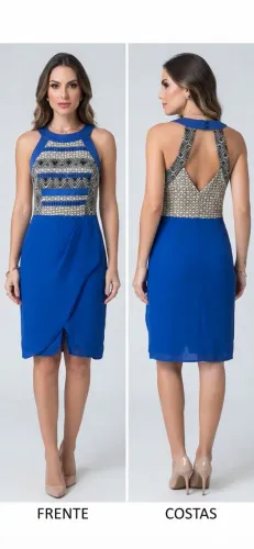 VESTIDO AZUL REGINA SALOMÃO