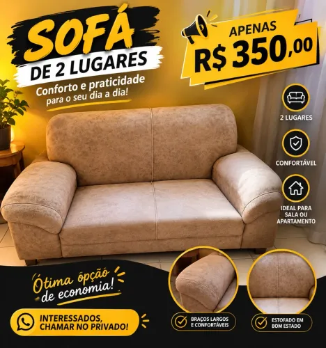 Sofá dois lugares no precinho