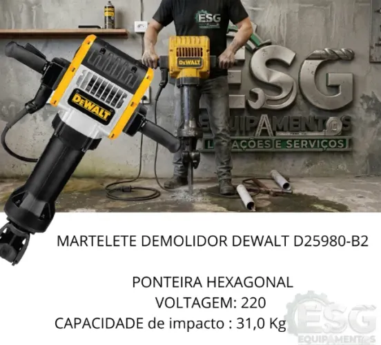 Locação de Martelo Demolidor DeWalt 30kg 220V - Em promoção R$ 150