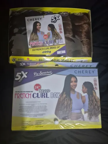 kit 2 french curl braids jumbo cherey cor 30 chocolate