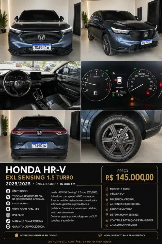 Honda HR-V EXL 1.5 Sensing 16V 5P Aut. 2025