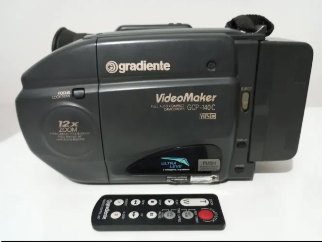Filmadora Gradiente Clássica Retrô Original Completa Impecável Novinha 