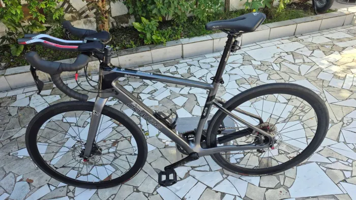 Bicicleta Black Orange Stone Elite Carbon 700x40c