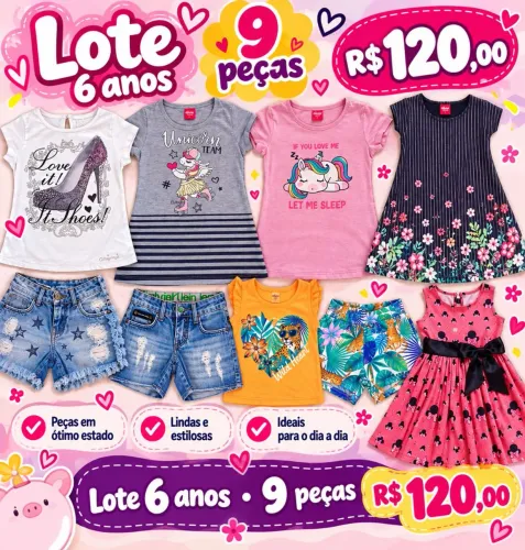 Lote 6 anos menina