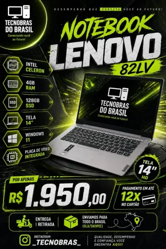 Notebook Lenovo com SSD NOVO NA CAIXA