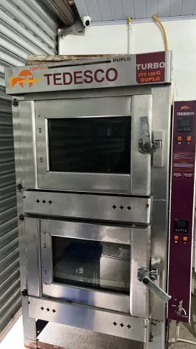 FORNO TURBO TEDESCO FTT 120 G DUPLO - A GÁS - BOM ESTADO
