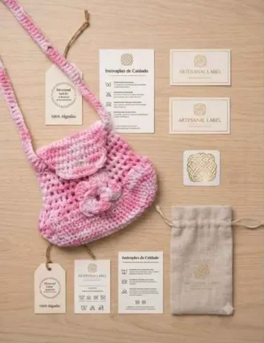 Bolsa de crochê artesanal feminina