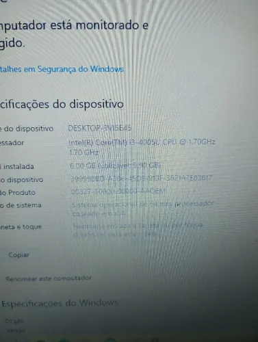 Vendo notebook Lenovo I3 , quarta geração , 6 ram , 500 HD Win 10