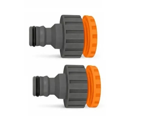 Kit 2 Adapdador Bico Para Torneira Engate Rápido Tramontina com Rosca 3/4" e Redução 1/2" 