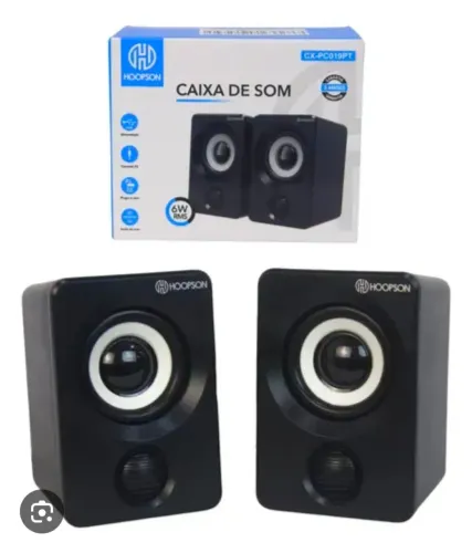 Caixa de som Hoopson modelo CX-PC015 (ou similar, como CX-PC019PT).