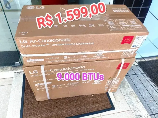 Ar Split LG Dual INVERTER 9000 BTUs + Nota + Garantia + Cartão 12x