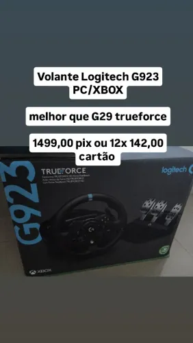 Volante Logitech G923 Trueforce melhor que G29