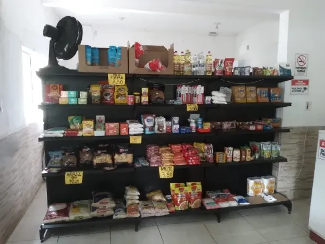 Gôndola mercado preta - 2,80m x 1,65m (Reforçada)