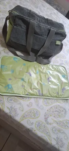 Bolsa bebe natura com trocador