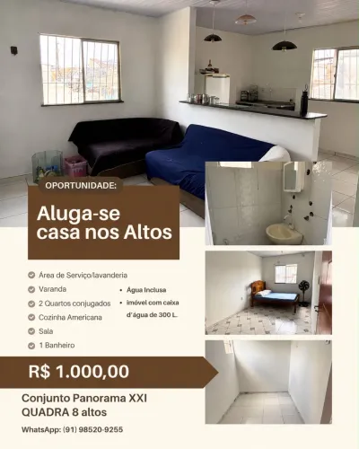 Alugo APARTAMENTO nos altos- PANORAMA XXI