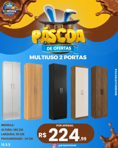 Armário multiuso 2 portas (Pague na entrega)