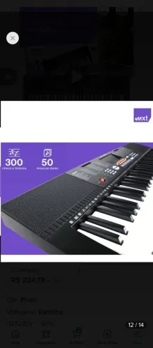 Teclado musical NUNCA FOI USADO