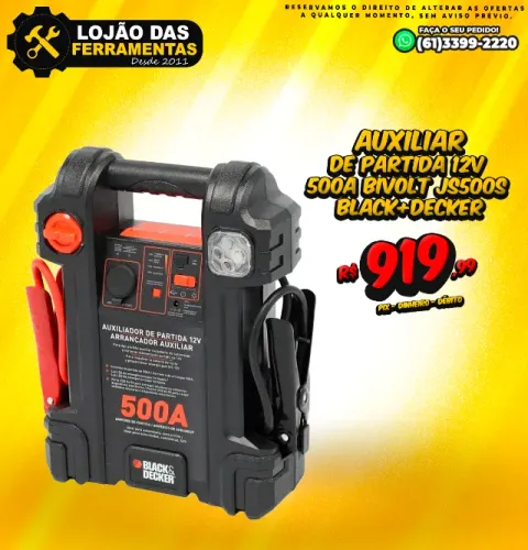 Auxiliar de Partida 12V 500A Bivolt JS500S Black+Decker