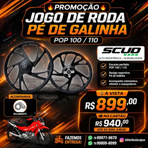 Jogo de roda pé de galinha pop Scud 