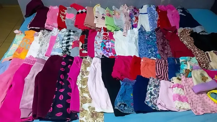 Roupas de bebê menina tamanho 1 e 2 aninhos com 61 peças de inverno