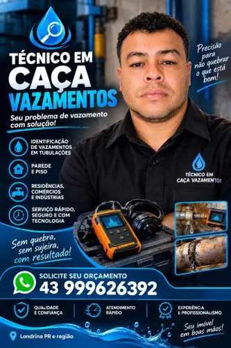 Técnico em caça vazamentos