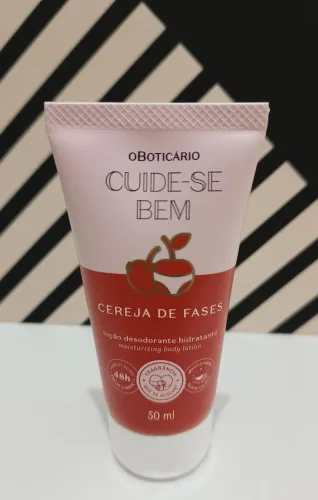 Cereja de Fases Cuide-se Bem O Boticário 50mL Loção Hidratante Desodorante