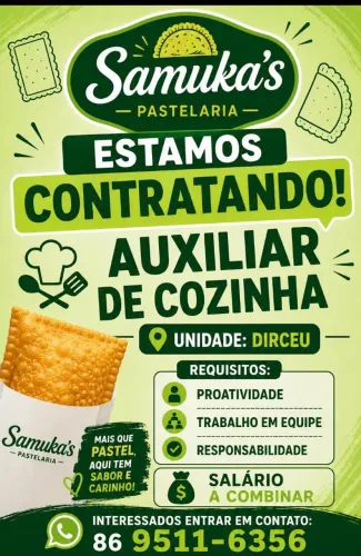 Vaga para auxiliar de cozinha