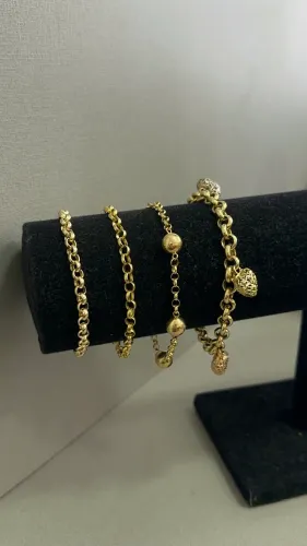 Pulseira Elo Português de ouro 18k procedência garantia eterna