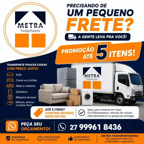 Pequenos Fretes - Promoção para até 5 Itens