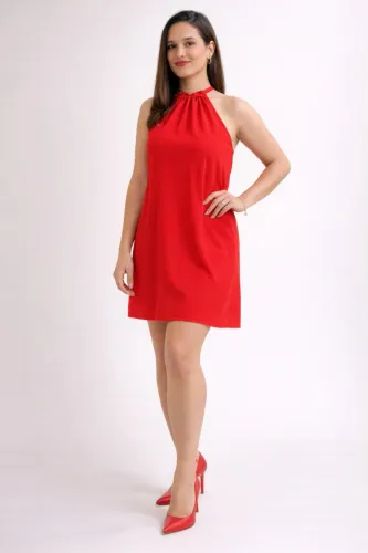 Vestido curto vermelho soltinho