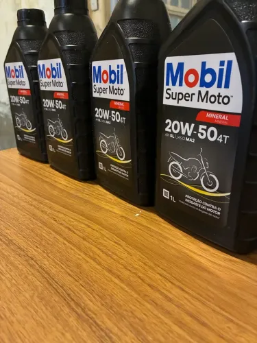 Óleo Mobil Super Moto 4T 20W-50 Mineral de 1 litro