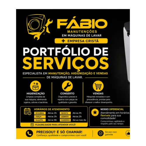 Conserto, Higienização e Venda de Máquinas de Lavar | Fábio Manutenções