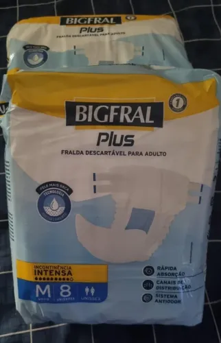 FRALDA BIGFRAL PLUS TAMANHO M ? TOTAL 16 UNIDADES