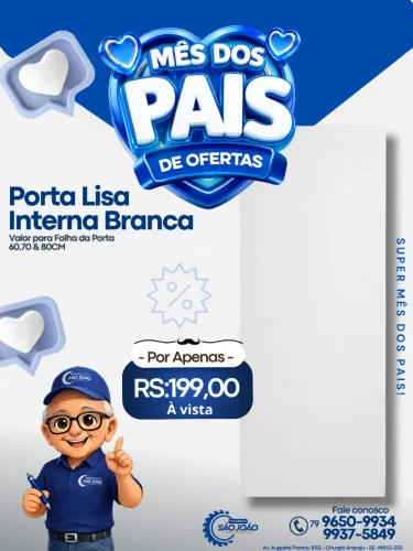 Promoção Porta lisa Branca