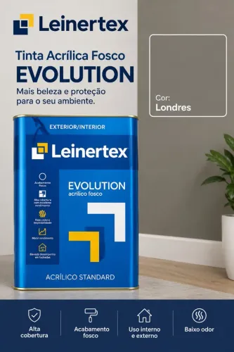 Tinta Acrílica Fosca Leinertex Evolution cor Londres
