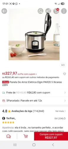 Panela de arroz elétrica