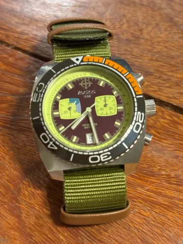 Relógio Zodiac Sea Dragon Chronograph - Estilo Retro Diver Vintage