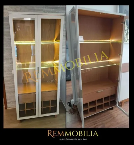 CRISTALEIRA COM LED NOVA / ENTREGAMOS MONTADO