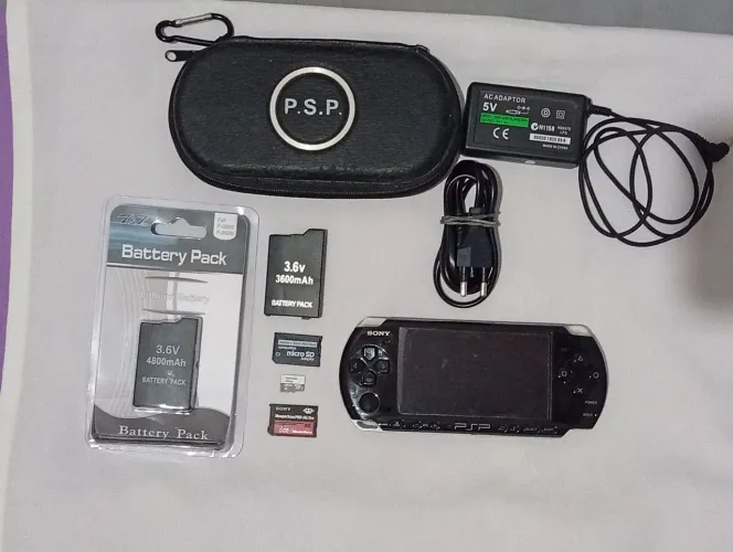 PSP 3000 Desbloqueado 6.61 PRO-C + SanDisk 128GB + Case + Acessórios