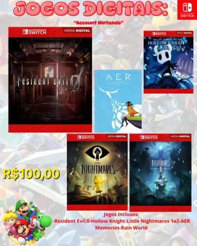 Jogos Digitais Nintendo Switch ENVIO IMEDIATO