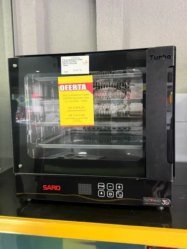 (Oferta) FTD-22 ASSADOR TURBO DIGITAL ELÉTRICO C/4 ESTEIRAS - Saro