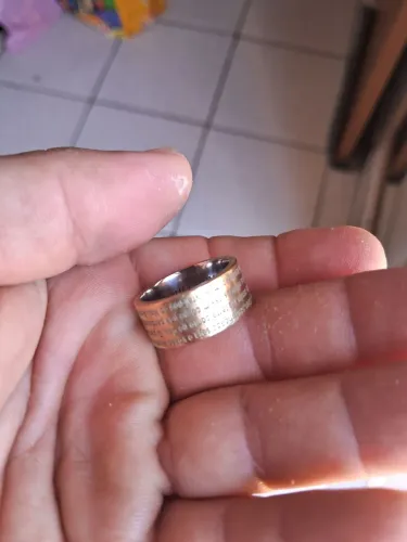 Anel n.23/24 Moeda antiga Pai nosso