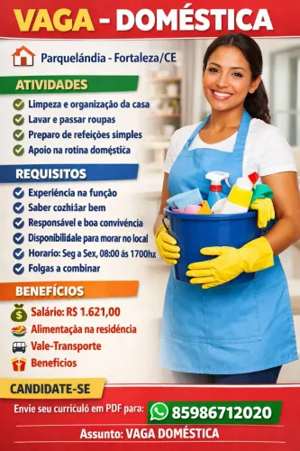 Vaga pra Secretária do Lar