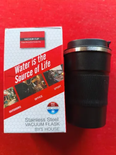 Copo Térmico De Aço Inox Com Tampa A Vácuo - Café E Água