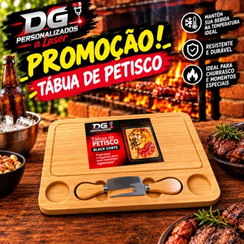 tabua de carne 33x23 personalizada com a sua logo marca