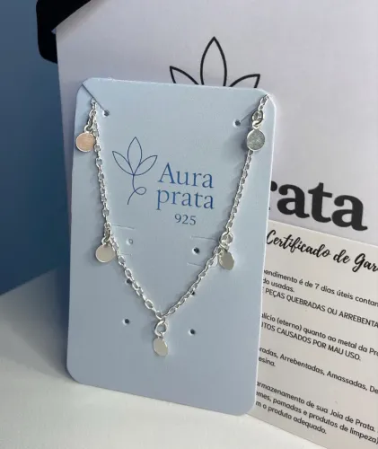 Pulseira medalhas prata 925