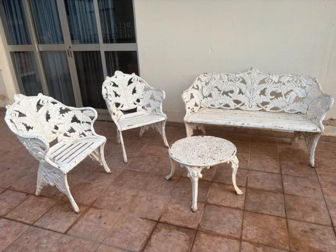 Conjunto Samambaia em ferro fundido