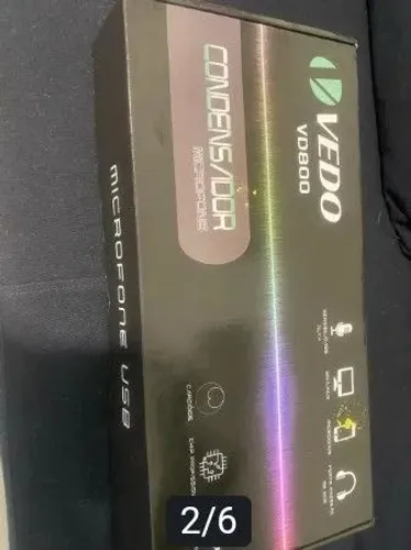 Microfone condensador usb, com braço articulado
