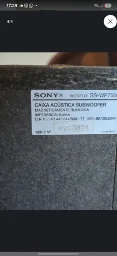 Subwoofer Sony as wp 7500